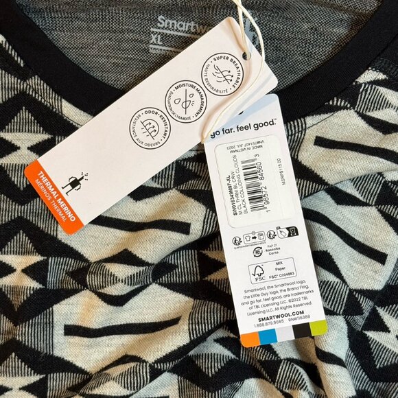 Smartwool‎ Aztec Outdoor Hiking Wool Thermal Long Sleeve Base Layer Shirt Men XL - Picture 5 of 11